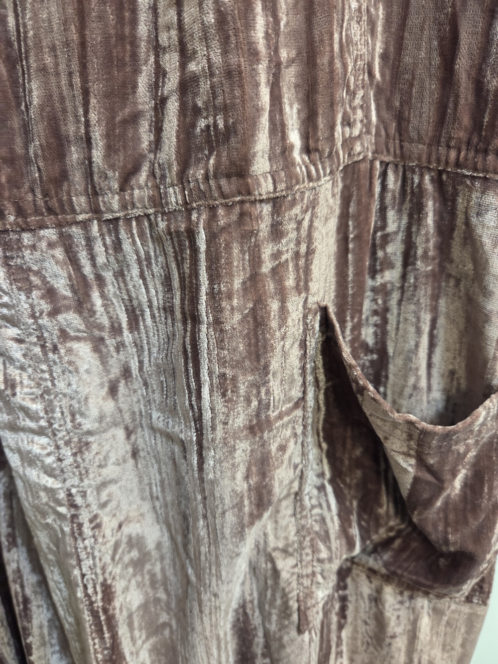 NATURAL LIFE Dusty Mauve Velvet Overalls with Tag - Picture 6 of 7